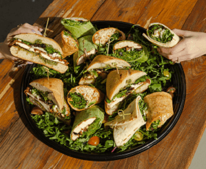 Game-day catering spread